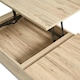 image 4 of Sandy Brown Stained Wood and Steel Lift Top Coffee Table Brown