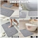 image 7 of VELVETIO Greek Bath Mat & Pedestal Mat Water Absorbent Non Slip Toilet Rugs Grey | Charcoal