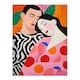 image 3 of Sweet Dreaming Sleeping Couple Vibrant Home Decor Black Framed Wall Art Print A4