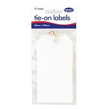 County Stationery Tie On Parcel Labels (12 Packs Of 10) - White - One Size