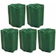 image 1 of Green Plastic Corrugated Garden Lawn Edging (9m x 15cm Roll) - 5 Rolls