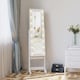 image 8 of HOMCOM Freestanding LED Mirrored Jewelry Cabinet Warm White