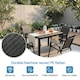 image 7 of Alivio 5 Piece Outdoor Patio Dining Table Set, Modern Metal Garden Furniture with 4 Chairs for Backyard, Terrace & Balcony