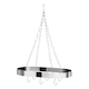 image 1 of Valen Matt Chrome Oval Ceiling Rack Silver
