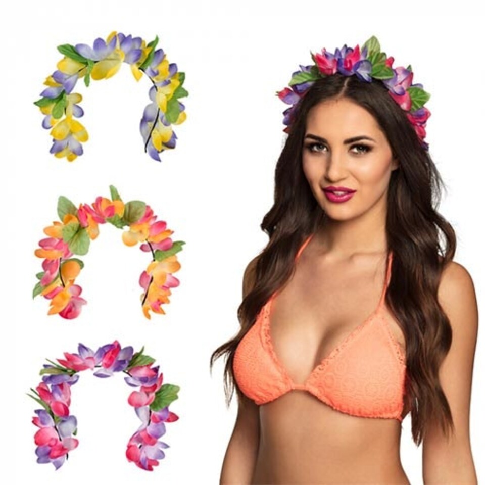 Assorted Flowers Headband Hawaii Fancy Dress