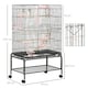 image 4 of PawHut Bird Cage, with Stand, Wheels, Toys, for Budgies, Finches, Parakeets