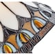 image 3 of Art Deco Tiffany Glass Table Lamp with Amber Shade | Orange | Amber | 1