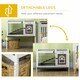 image 7 of PawHut Rabbit Hutch, Elevated Guinea Pig Cage w/ Openable Roof & Tray, Brown