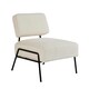 image 2 of Boucle Accent Chair Black Metal Legs Cream Modern Home Living Seating Furniture Green