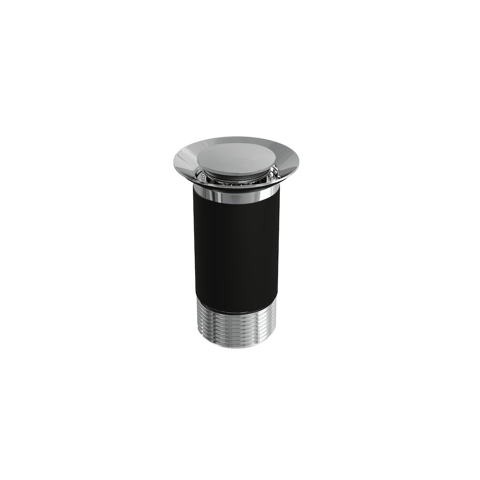 image 1 of Balterley Bathroom Round Click-Clack Unslotted Basin Waste without Overflow, Top Fix Installation | Silver | Chrome