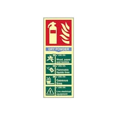 Scan Fire Extinguisher Composite - Dry Powder - Photoluminescent 75 X 200mm - Multi Colour - One Size