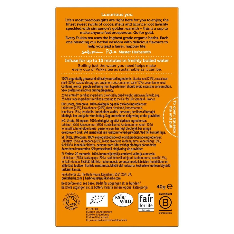 image 1 of Pukka Herbs Organic Herbal Tea, Liquorice & Cinnamon, 4 Packs, 80 Teabags 4