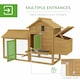 image 9 of PawHut Chicken Coop Hen Cage Small Animal Hutch Nesting Box Outdoor Run Natural