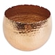 image 2 of Leaf Large Metal Planter 22 x 17cm Hammered Copper Plated - Curvy Edge Copper