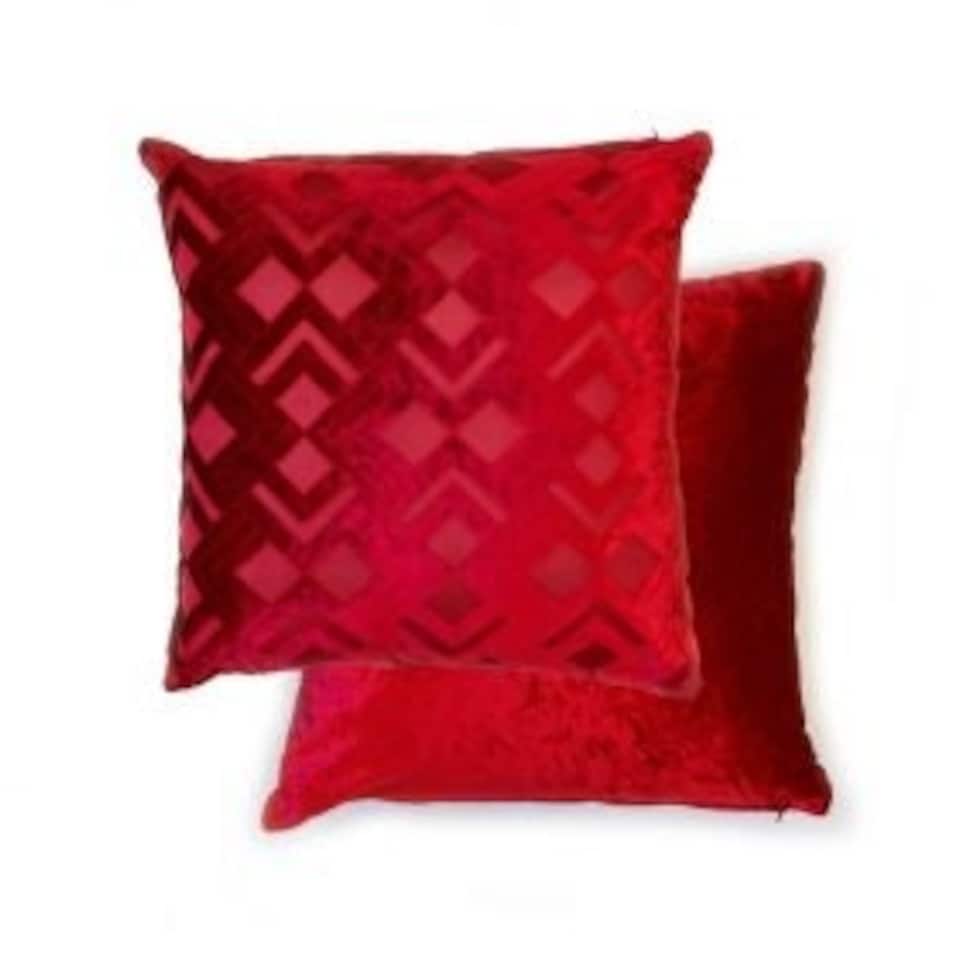 image 1 of Barcelona Cushion Cover 43cm x 43cm Red | Red | Red