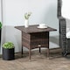 image 10 of Outsunny PE Rattan Outdoor Coffee Table, Easy Match Rattan Side Table, Brown