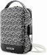 image 1 of Guess GCube Stripe Metal Logo Organizer Travel Bag Black - GUHBHGCFSEK