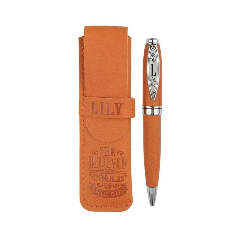 History & Heraldry Bamboo Ballpoint Pen Lily - Orange