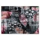 image 1 of Boho Pattern With Feathers Glass Chopping Board | Multi