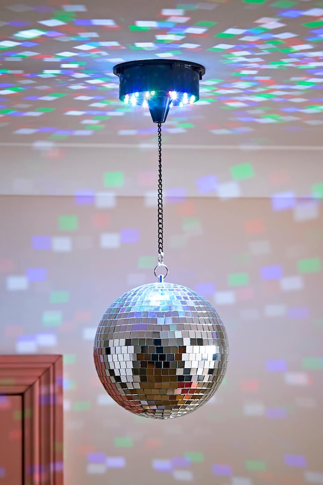 image 1 of ValueLights Disco Ball Silver Ceiling Light Pendant | Silver