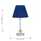 image 4 of Chrome Jewelled Table Lamp with Navy Blue Shade | Chrome | Blue | Medium | 1