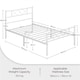 image 3 of Yaheetech 3ft Single Simple Metal Bed Frame Mattress Foundation White