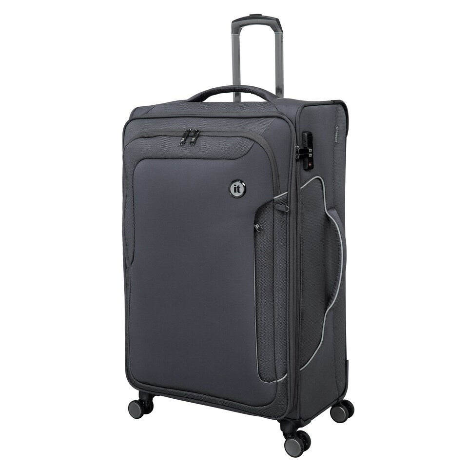 image 1 of IT Luggage Teleported Warm Charcoal Expandable Large Suitcase with TSA Lock Grey | Large