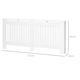 image 7 of HOMCOM Radiator Cover Painted Slatted MDF Cabinet Lined Grill 112x19x81cm