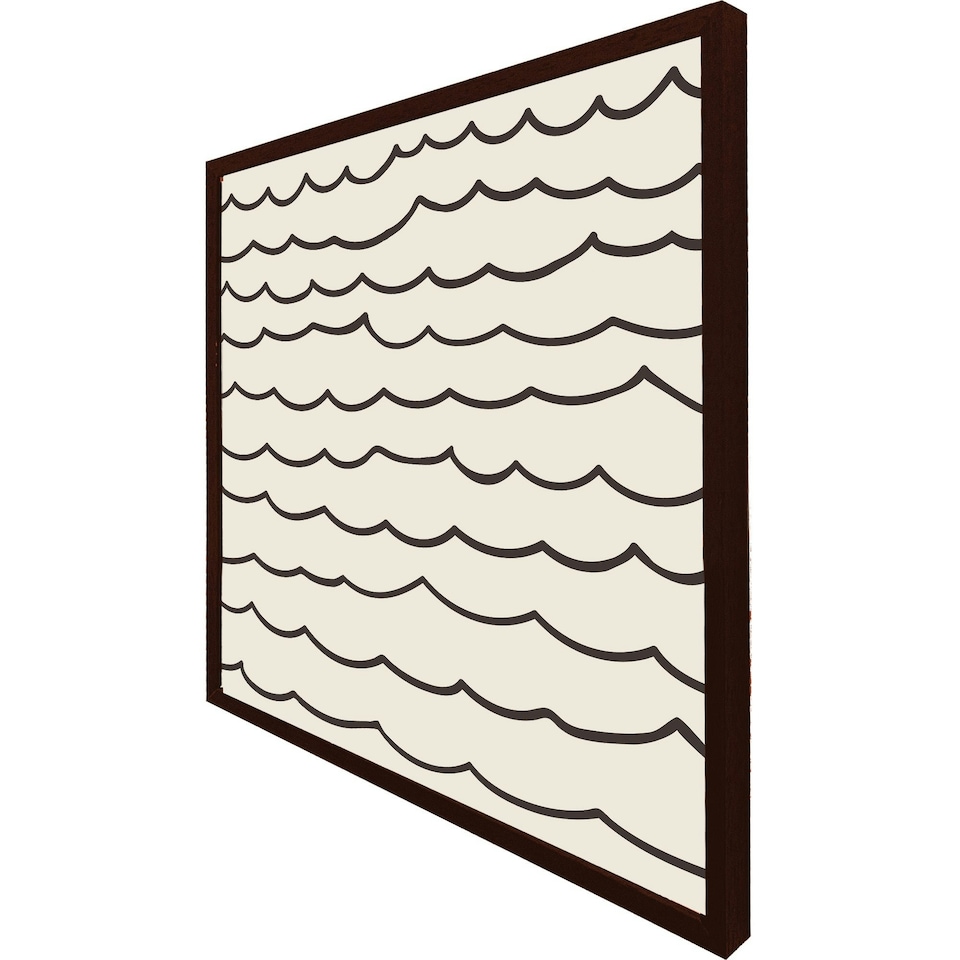 image 1 of Wave lines (Picutre Frame) Brown | XS
