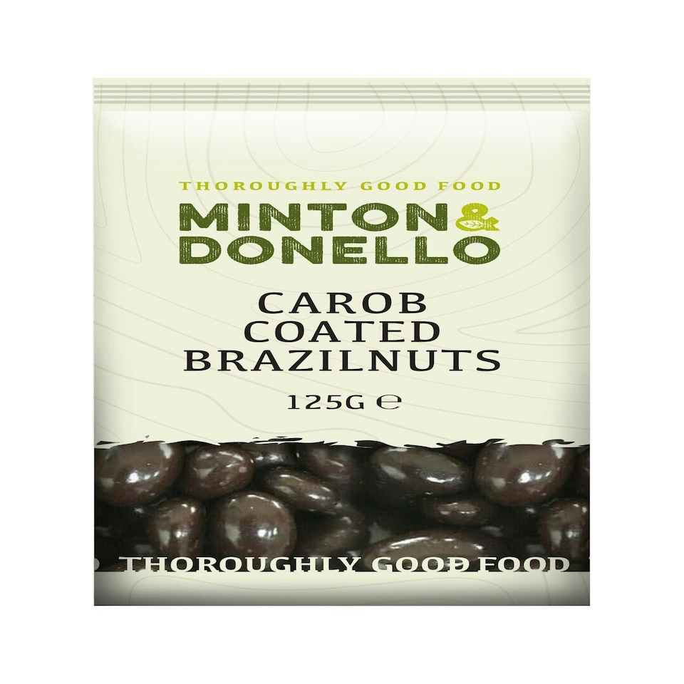 image 1 of Minton & Donello Carob Coated Brazil Nuts 6 x 125g