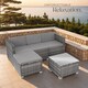 image 8 of Garden Furniture Set Lignano - modular sofa set for 3 to 4 people, coffee table | Grey | grey | 179 x 150 x 65 cm | 1