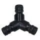 image 4 of 3 Way Garden Hose Pipe Coupler Connector Joiner Watering Water Pipes 5pc