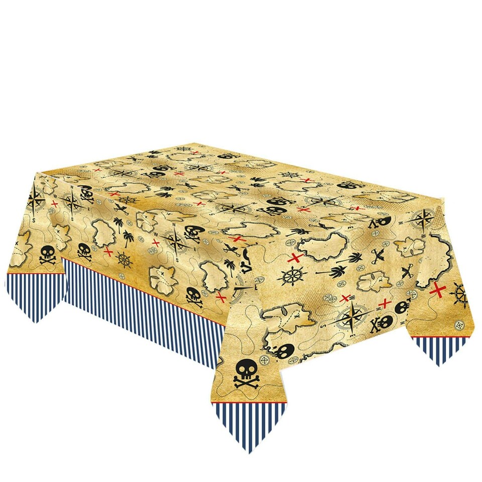 Amscan Treasure Island Paper Party Table Cover - Sand - One Size