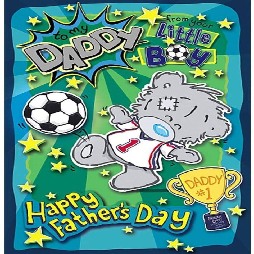 image 1 of To My Daddy Football Design Father's Day Card From Little Boy