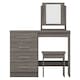 image 2 of Nevada 4 Drawer Dressing Table Set Black | Black Wood Grain