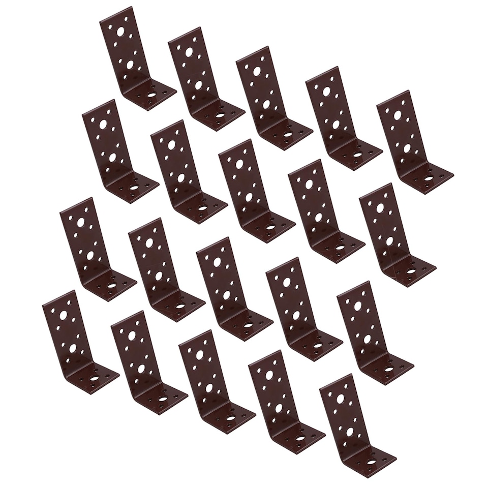 image 1 of Angle Corner Bracket L-Shape Brace Fastener Plate 90mm x 45mm x 40mm 20PK