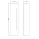 image 3 of Bathroom Wall Mounted Tall Boy Unit 1400mm High x 355mm Wide - Storm Grey Gloss  - Brassware Not Included | Grey | Grey | 1
