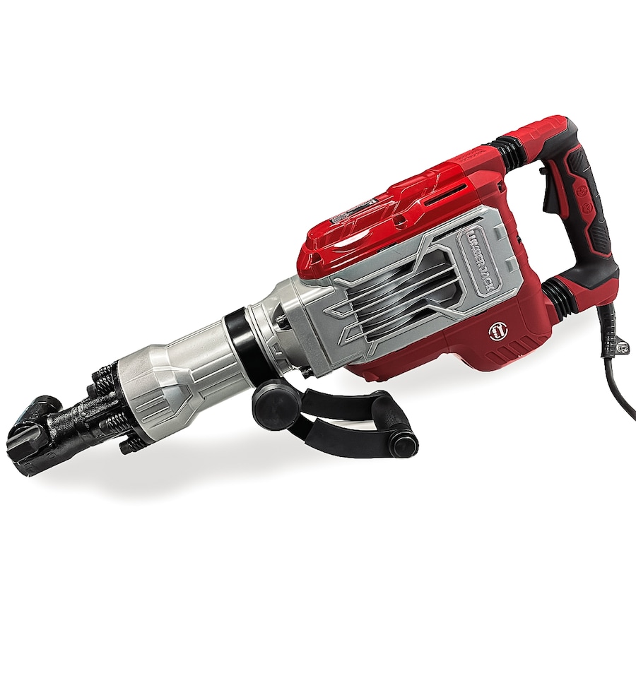 image 1 of Lumberjack Demolition Hammer Breaker Drill 1700W 75j 230V Includes Chisels & Wheeled Carry Case