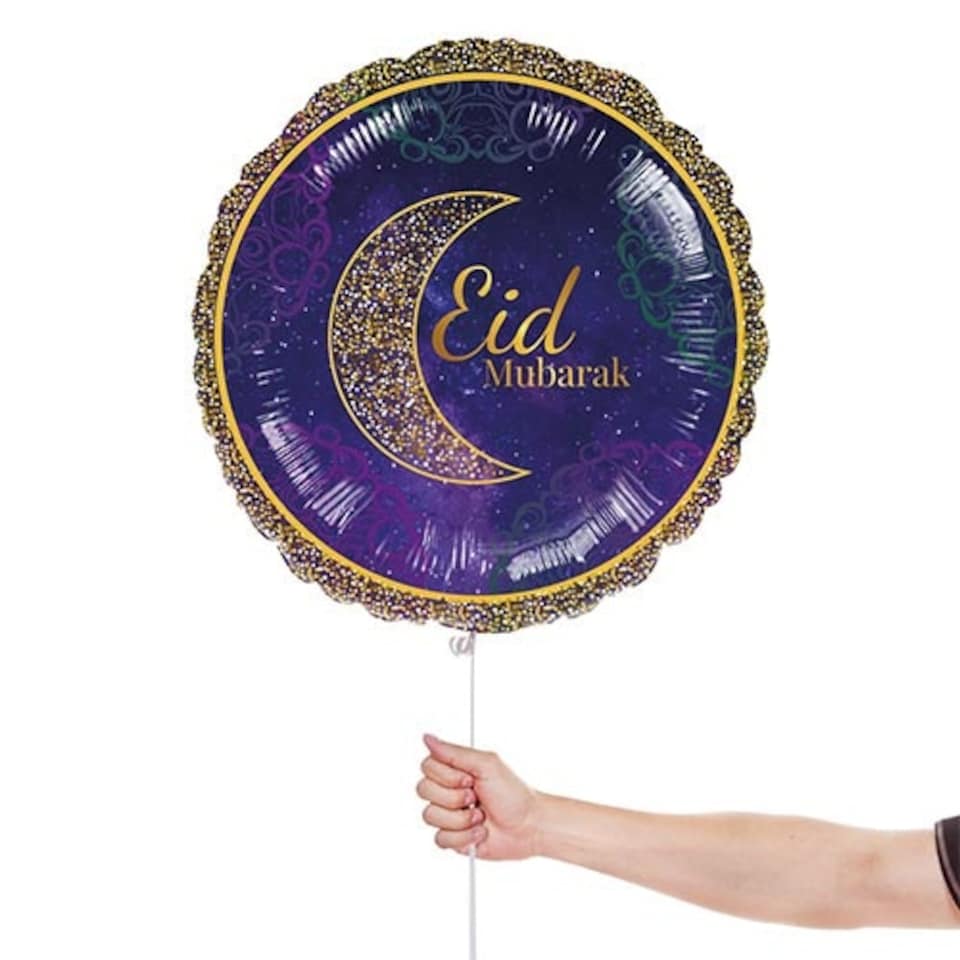 image 1 of Opulent Eid Round Foil Helium Balloon 43cm / 17 in