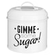 image 2 of Interiors by Premier Set Of 3 Round Canisters, Fun Printed Metal Storage Tins With Humorous Labels, Ideal For Tea, Coffee, Sugar