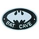 image 1 of Bat Cave Cast Iron Sign Plaque Door Wall House Gate Post Bedroom Man Cave