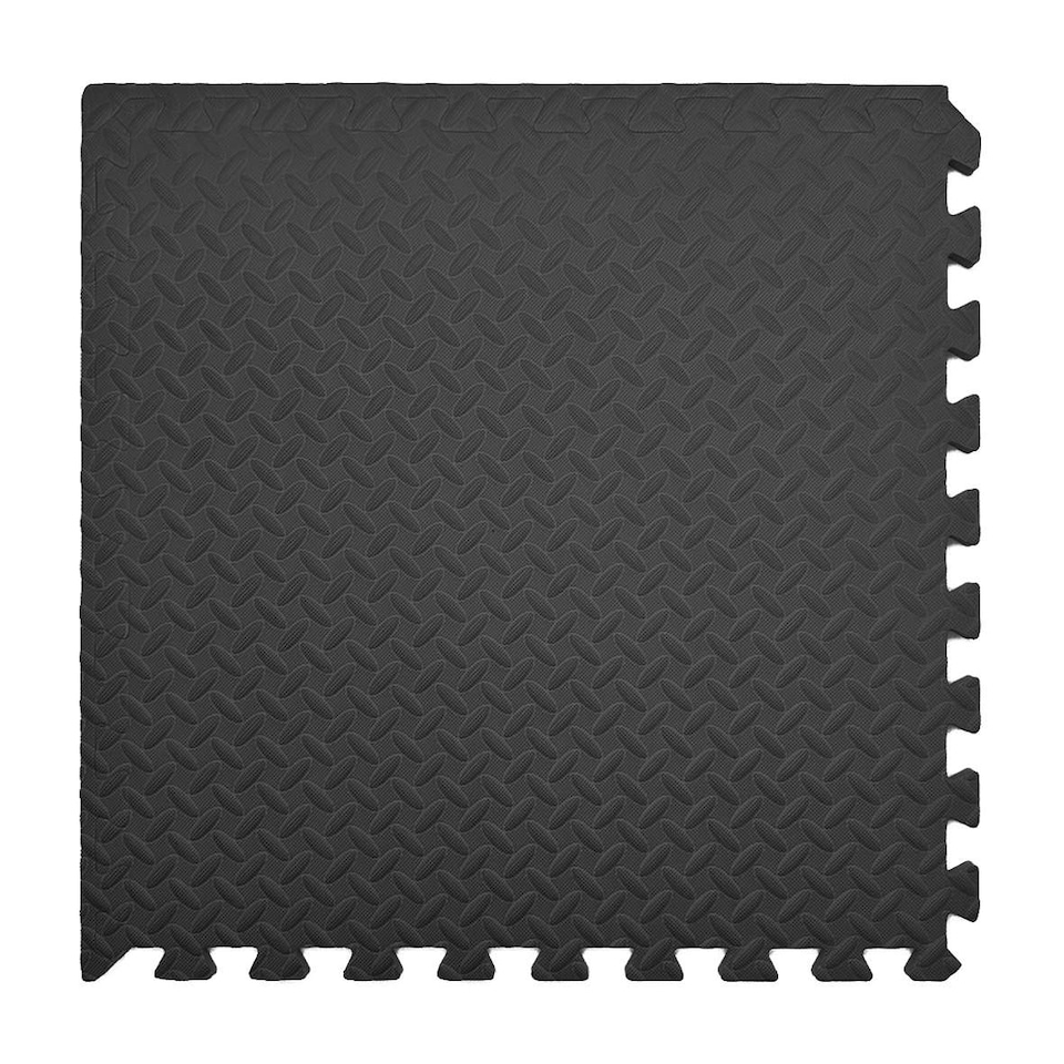 image 1 of Interlocking Soft EVA Foam Floor Tiles Flooring | Black | Pack of 4pcs