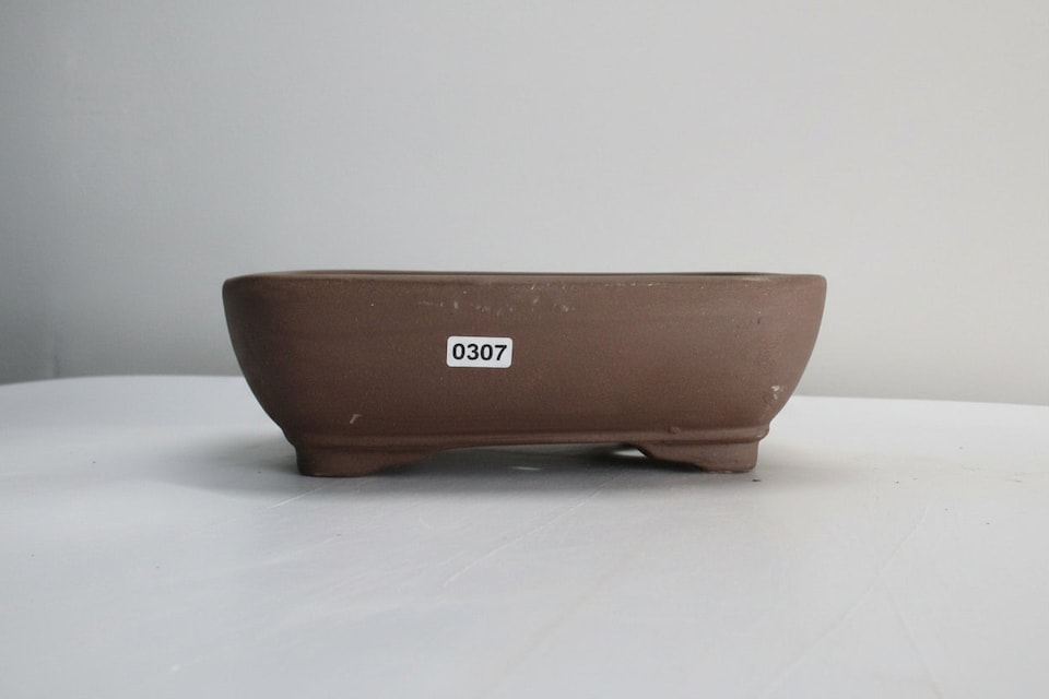 Yorkshire Bonsai 21cm Unglazed Bonsai Pot Rectangle 21cm x 17cm x 7cm Brown