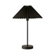 image 8 of ValueLights Akira Black Pleat Shade Side Table Lamp | Black
