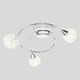 image 3 of ValueLights Astley 3 Way Chrome Swirl Ceiling Light & Bulb