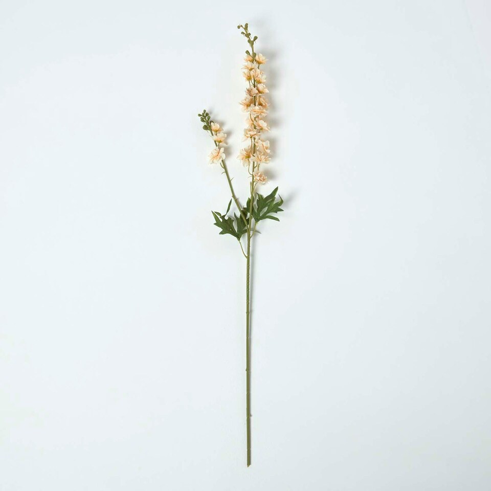 image 1 of Homescapes Peach Stock Flower Spray Single Stem 87 cm