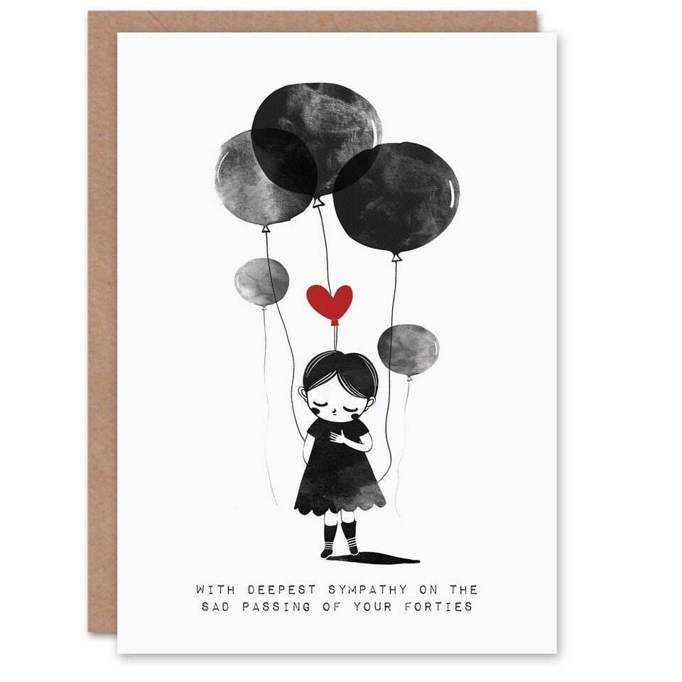 image 1 of Deepest 50 Humour Sad Girl Balloons Woman Birthday Her Card