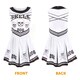 image 5 of Skeleton Cheerleader - Facepaint and Black Pom Poms | Multi | XL