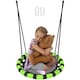 image 1 of AIYAPLAY Kid Nest Swing Seat, 60cm Diameter Round Saucer Swing Set, Black