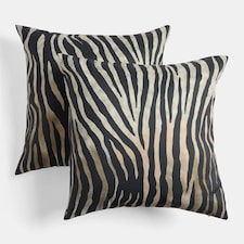 OHS 2 x Animal Print Garden Cushion Covers Outdoor Water Resistant